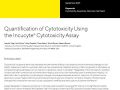 Quantification of Cytotoxicity Using the Incucyte® Cytotoxicity Assay