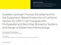 Scalable Upstream Process Development for the Suspension-Based Production of Lentiviral Vectors for CAR-T Cell Ther